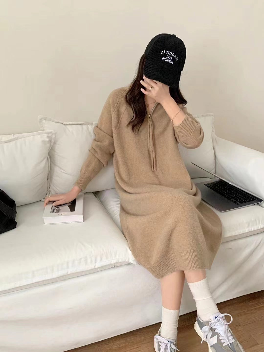 【Dress】タートルネックワンピース Z8387