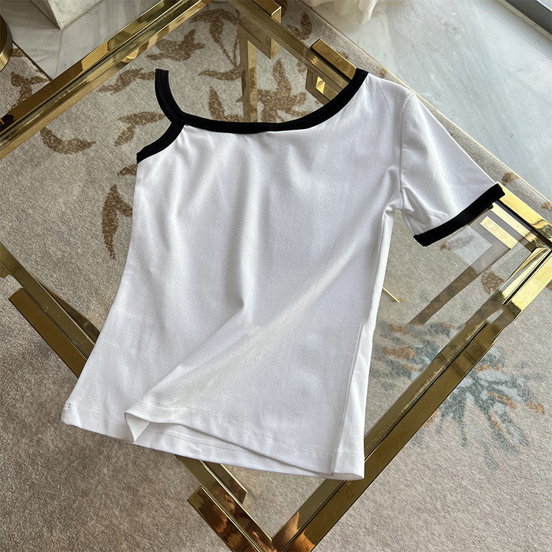 【Tops】新入荷~ワンショルダーTシャツ W11157
