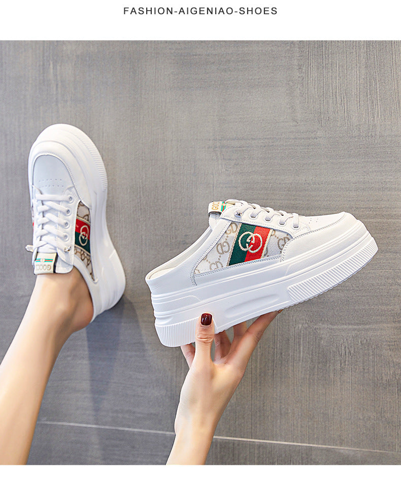 【Shoes】厚底スリッパスニーカー W11548