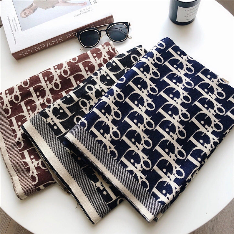 【雑貨】3色ジャカードマフラー W10274