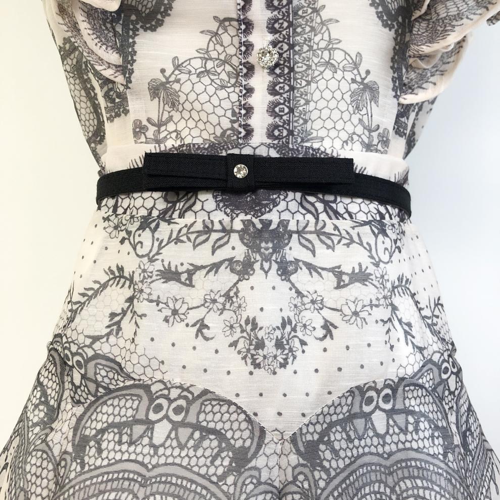 【Set】フリルブラウス×ロングスカートセット N3073