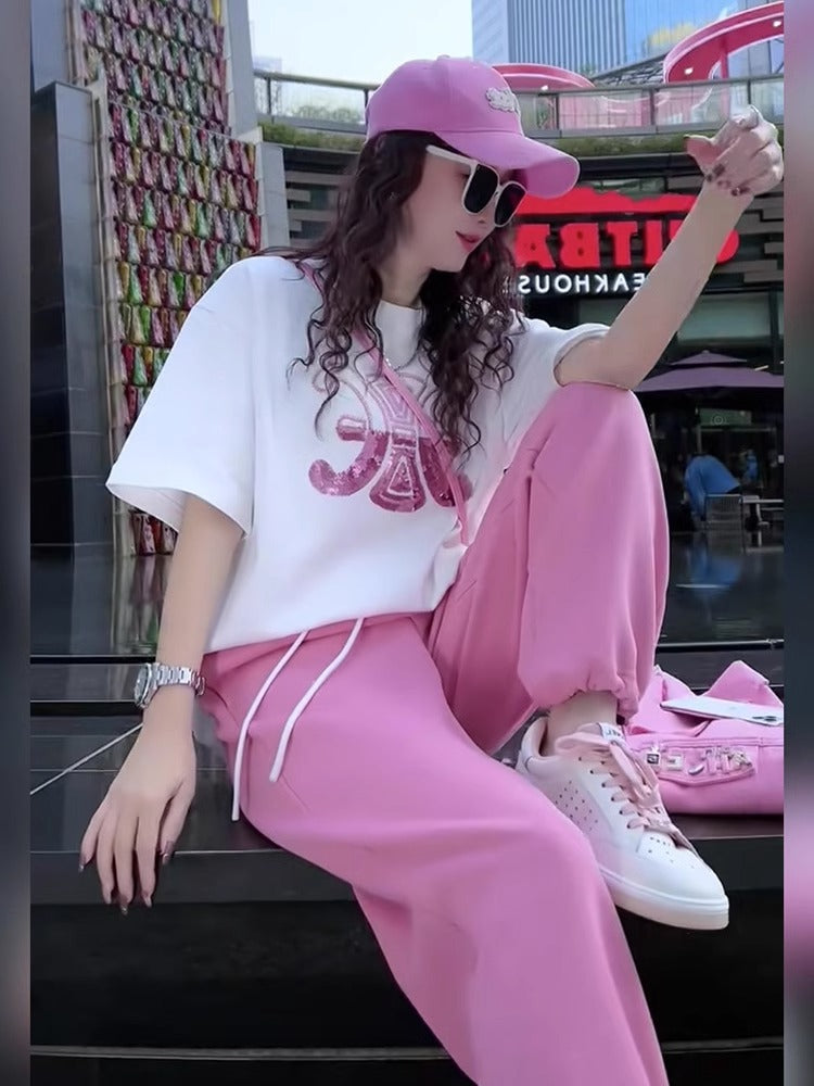 【Set】セットアップ Tシャツ + パンツ W12000