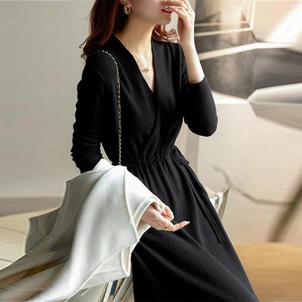 【Dress】着瘦せニットワンピース W9438