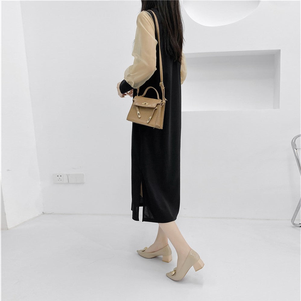 【Dress】2色展開OL通勤ワンピース Z7337