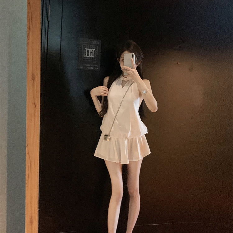 【Dress】ホルターネックバックレスドレス T01394