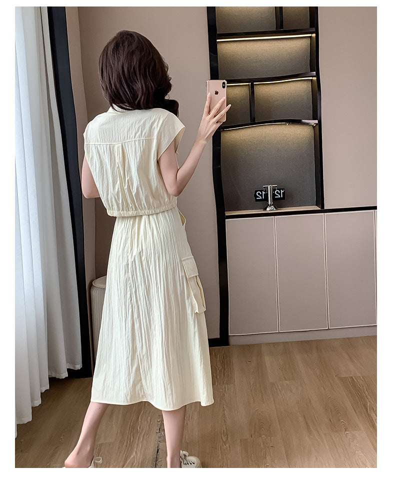 【Set】セットアップ シャツ + スカート W12031