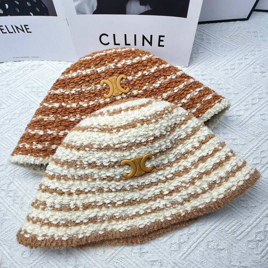 【雑貨】配色ニット帽子 Z7915