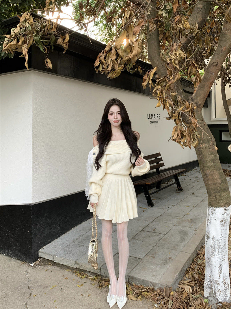 【Dress】リボン付きニットワンピース Z8255