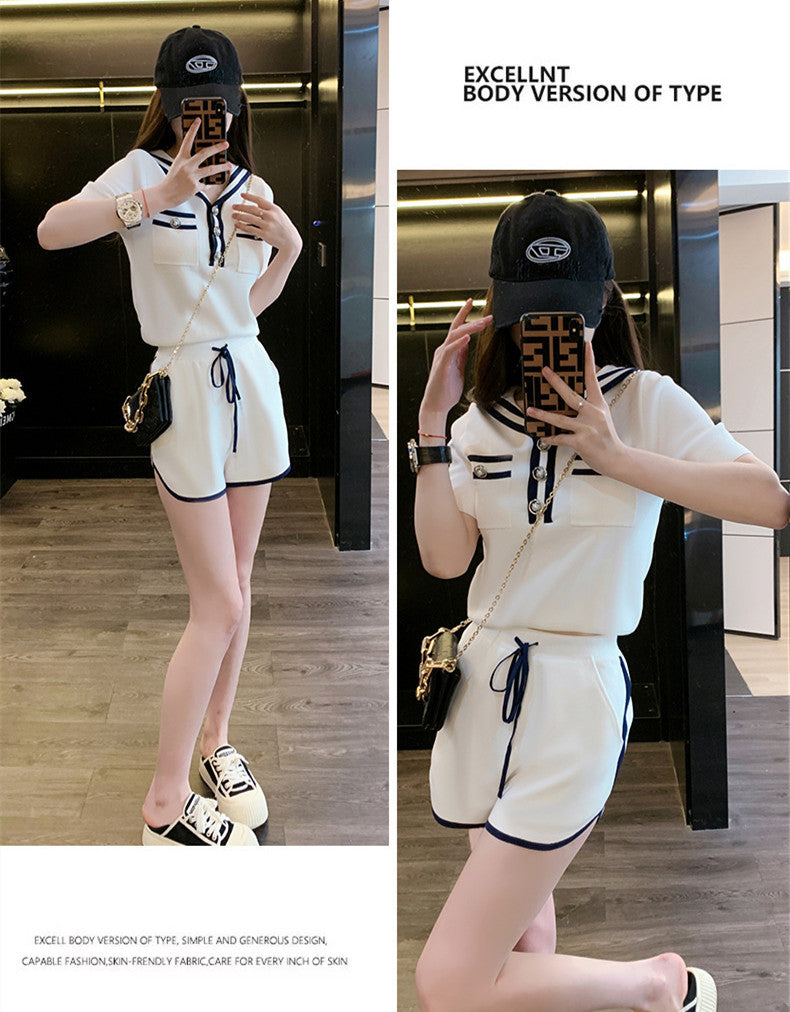 【Set】2点セット Tシャツ + パンツ W12262