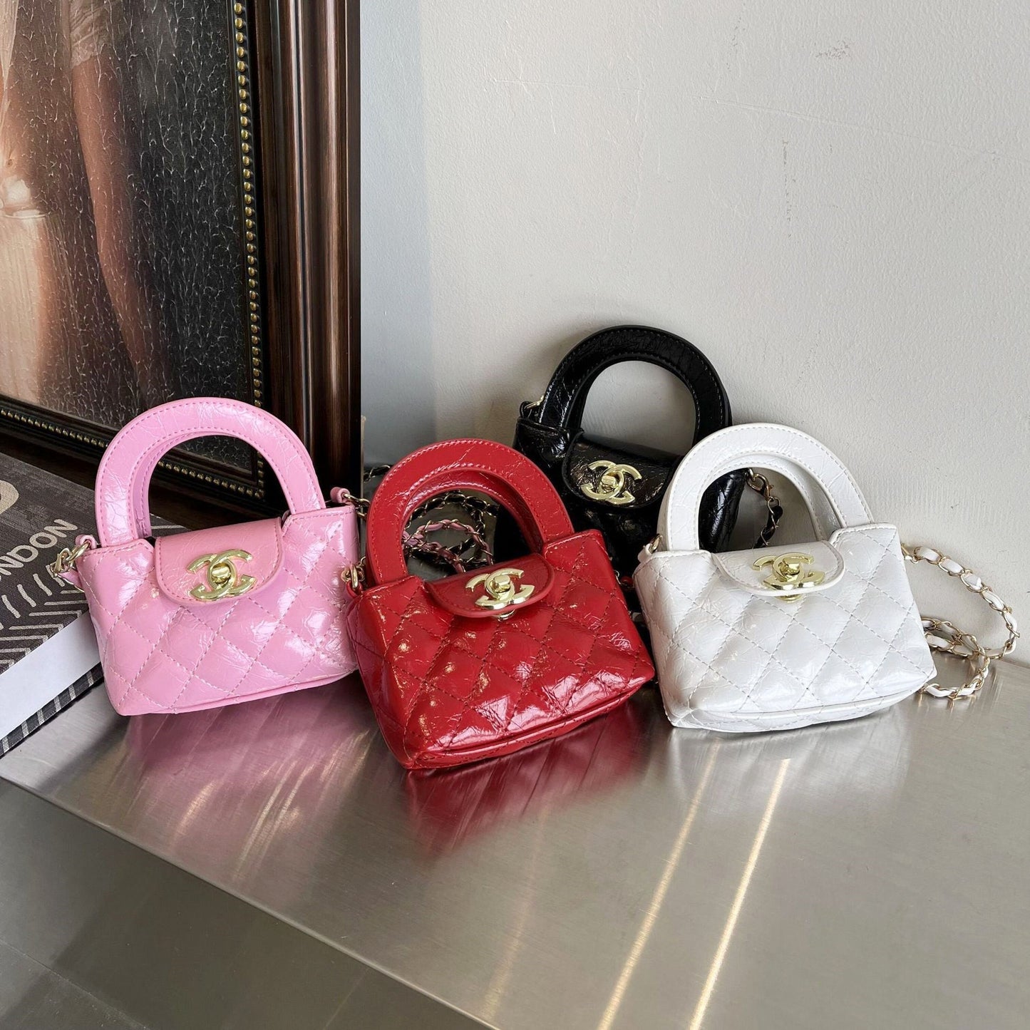 【雑貨】4色選択可ミニバッグ W10742