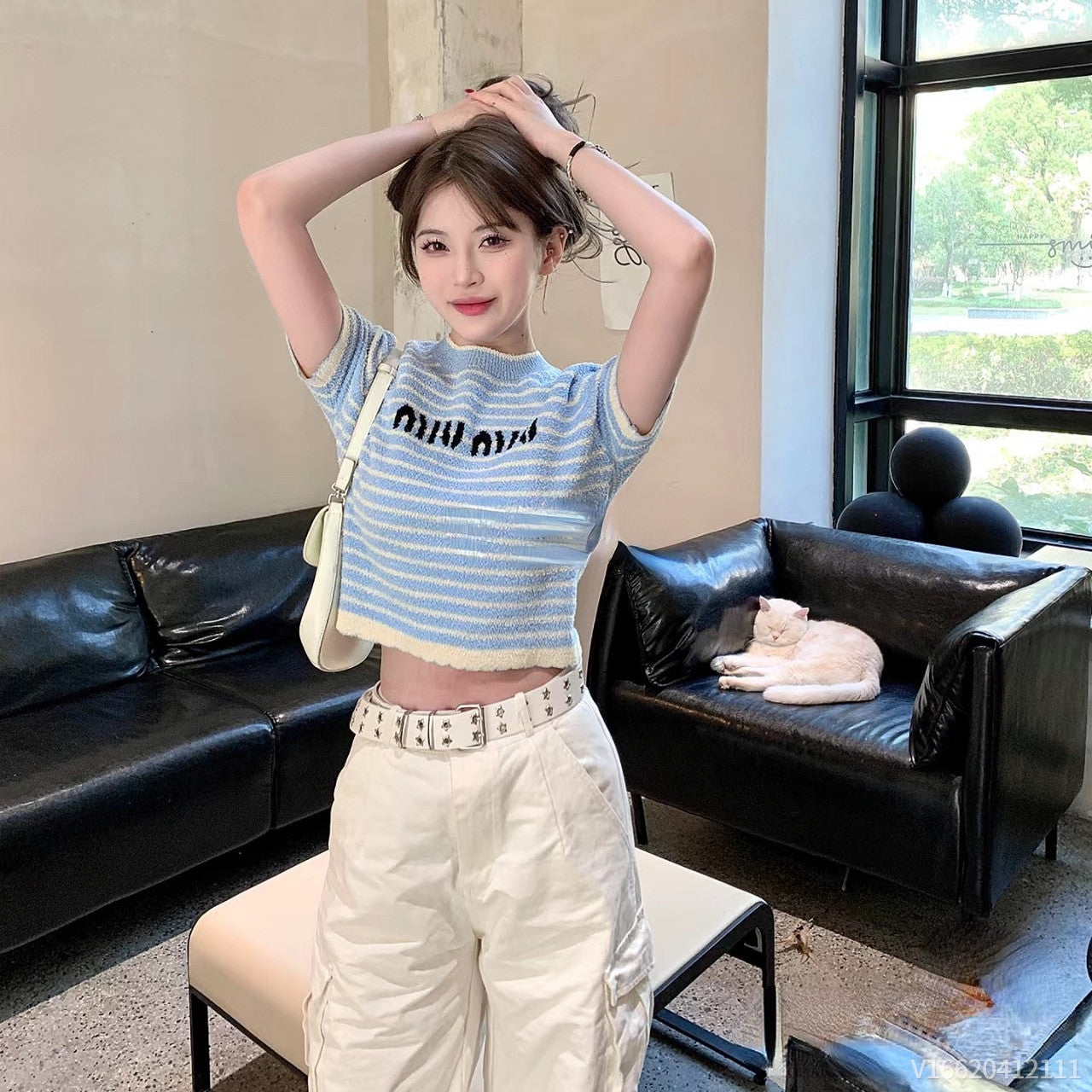 【Tops】半袖ニット W11999