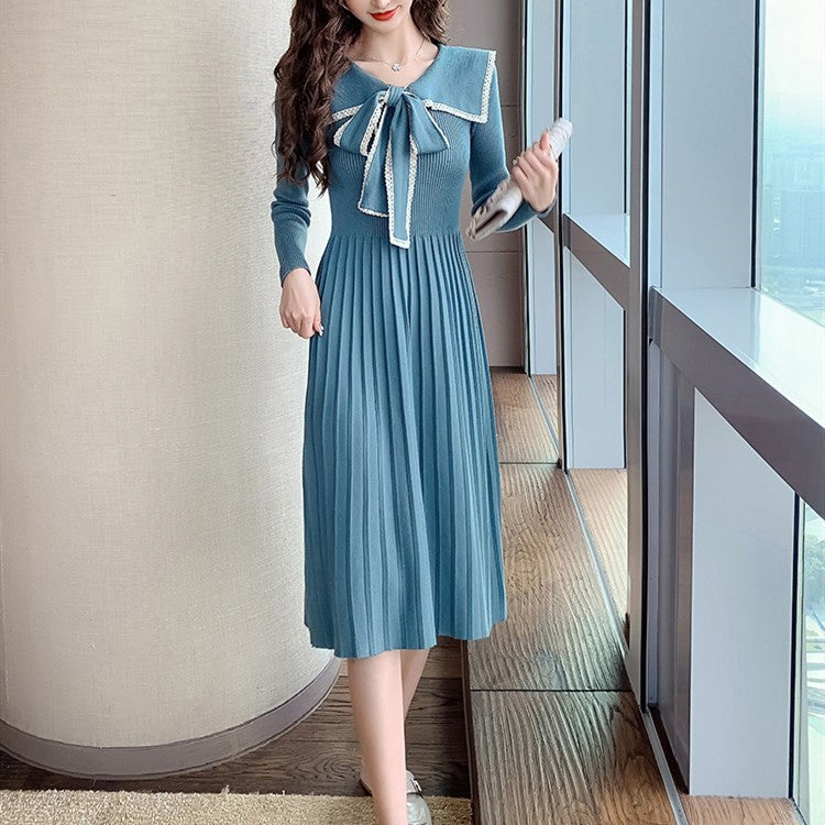 【Dress】新入荷~リボンニットワンピース W9713