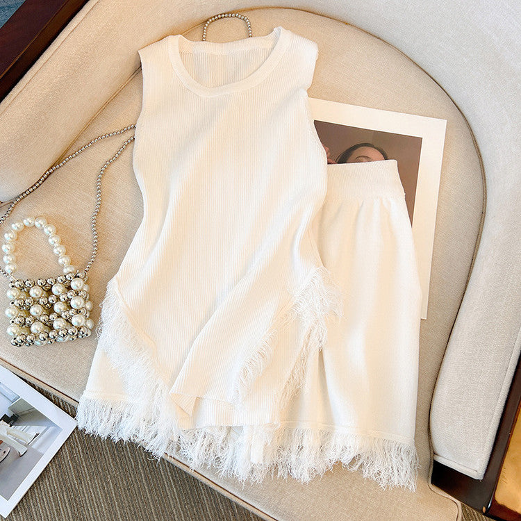 【Set】タッセルニット2点セット W11791