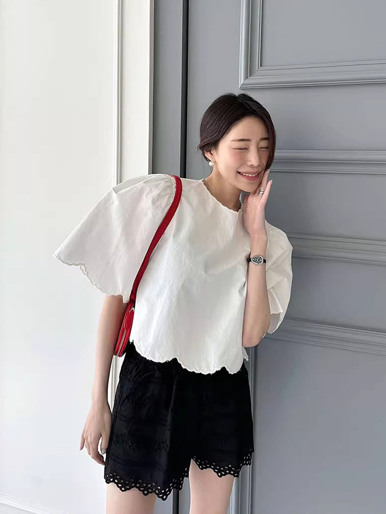 【Tops】スウィート夏シャツ W11448