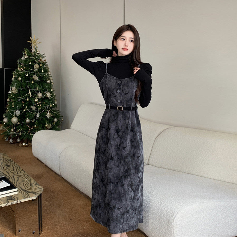 【Set】カットソー+ワンピース2点セット W14214