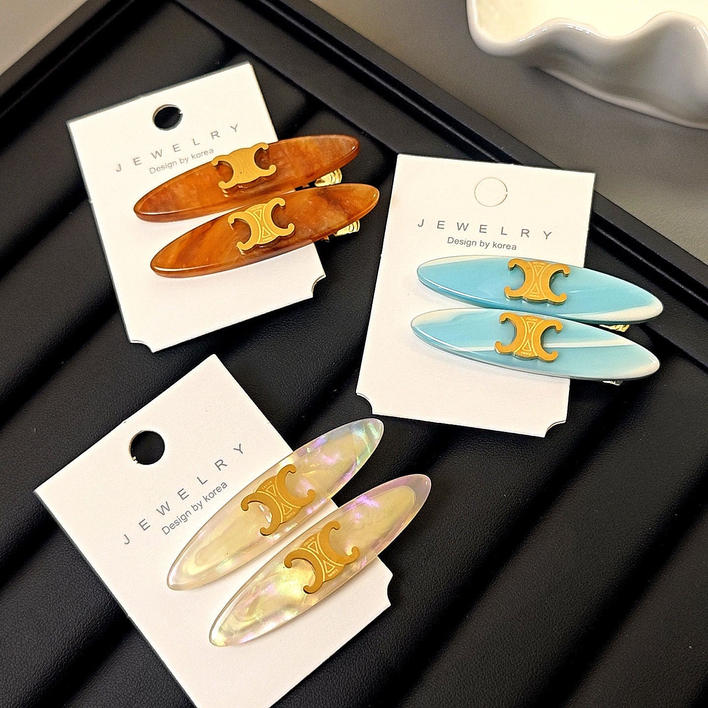 【雑貨】楕円型ゴールドラベル鴨嘴クリップ T01836