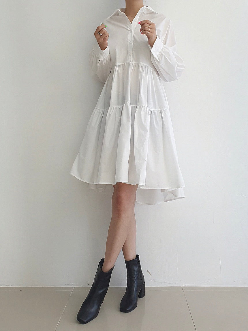 【Set】ベスト + シャツワンピース2点セット Z-6649