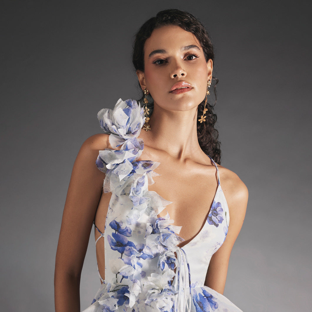 【Dress】花柄セクシーワンピース T01335