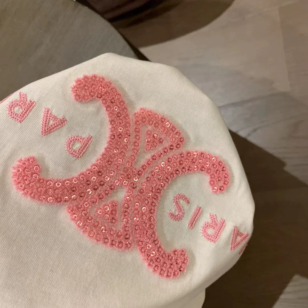 【Tops】新入荷~スパンコールTシャツ W11154