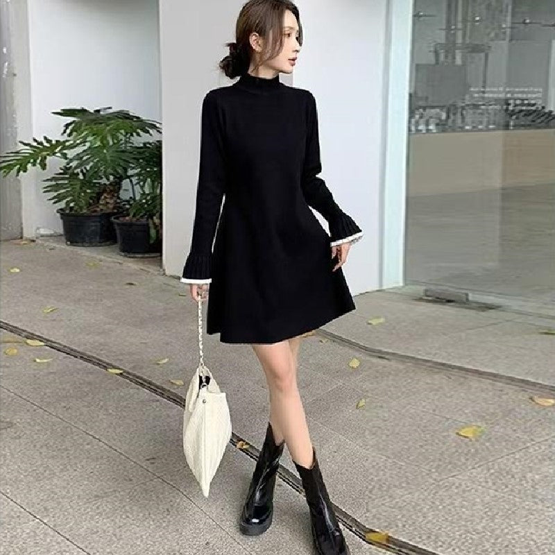 【Dress】低身長すすめ配色ワンピース Z7751