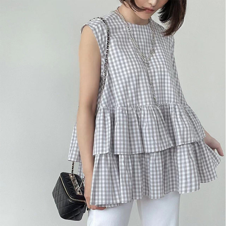 【Tops】7色ノースリーブシャツ W11870