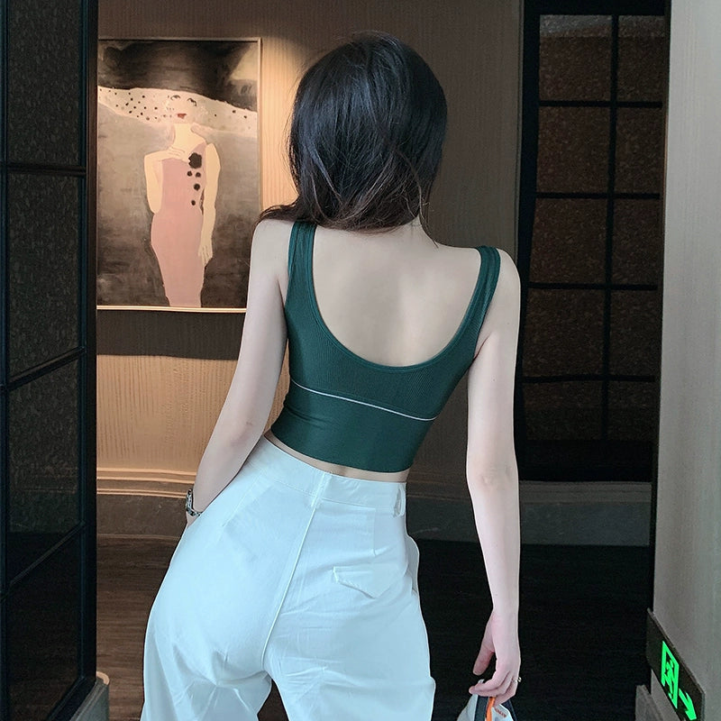 【Tops】スポーツベアトップ付きタンクトップ W10836