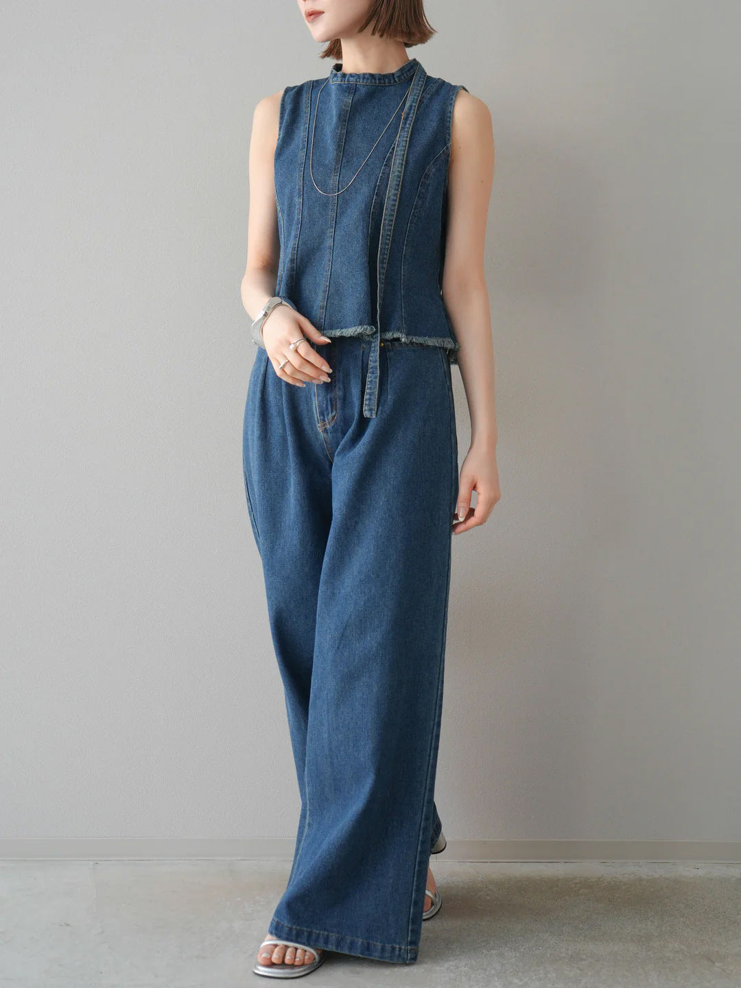 【Set】ファッションデニム2点セットT01695