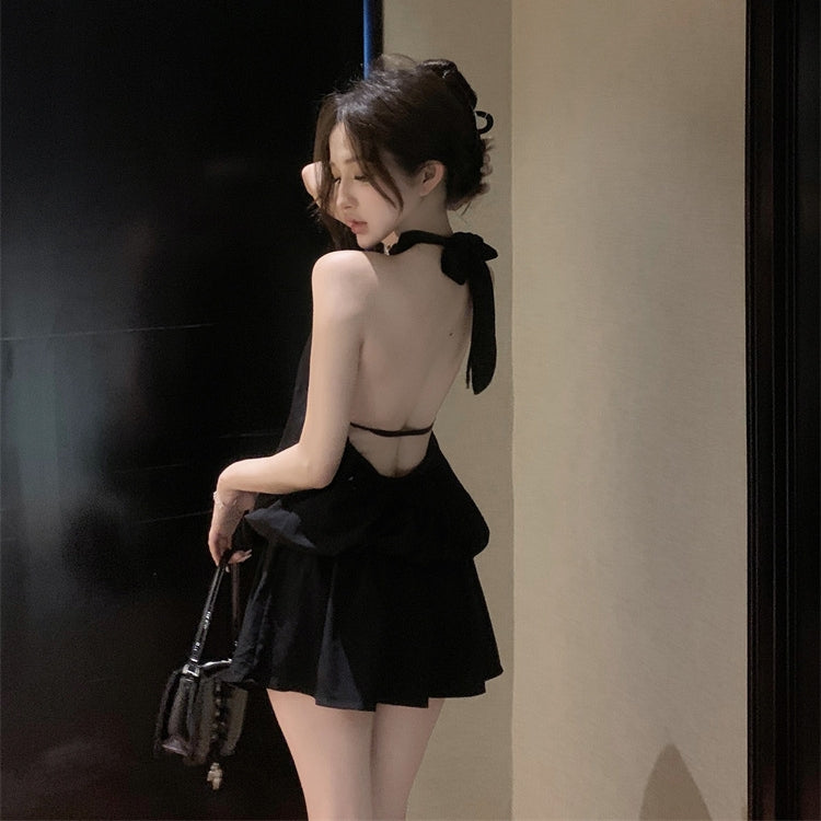 【Dress】ホルターネックバックレスドレス T01394