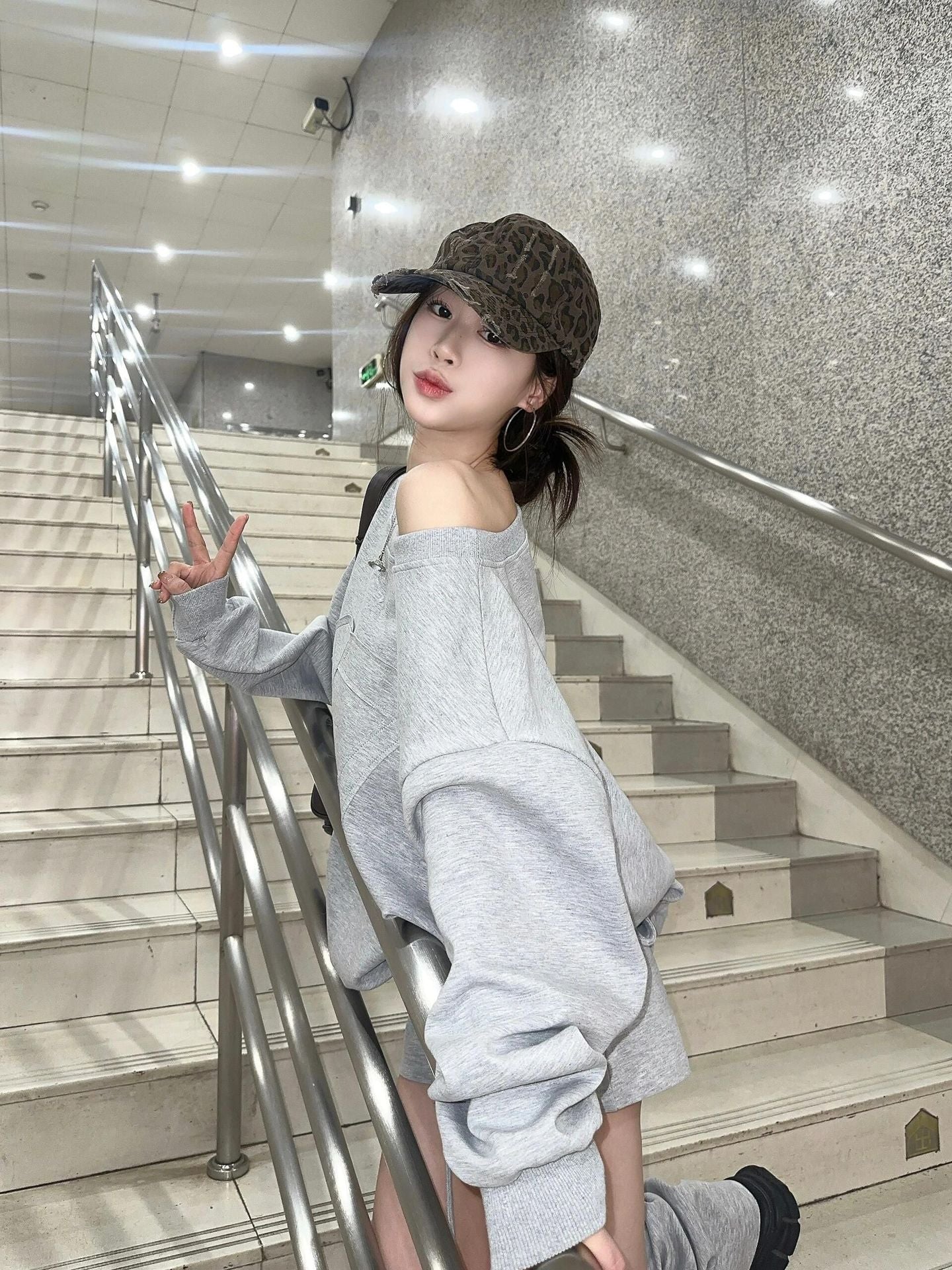 【Set】パーカー+ショートパンツ セット Z8022