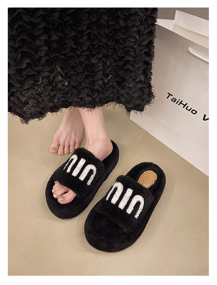 【Shoes】ファッションファースリッパ W13370