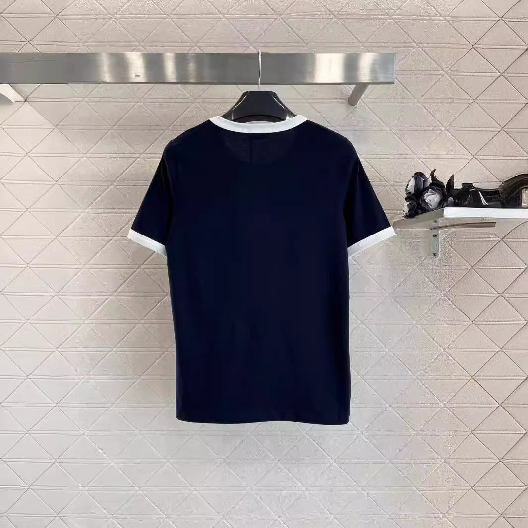 【Tops】夏ラウンドネックTシャツ T01542