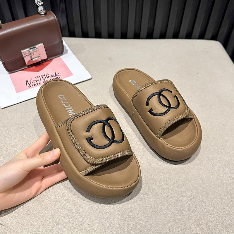 【Shoes】スリッパ滑り止め効果抜群サンダル W11103