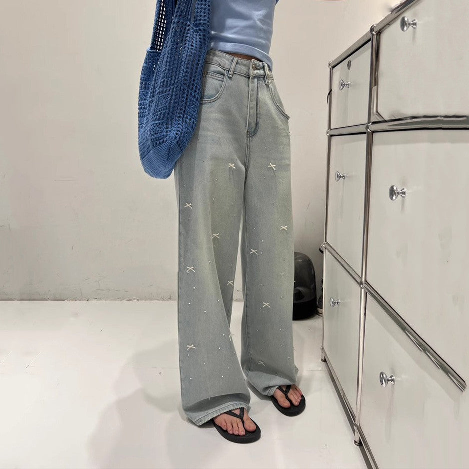 【Bottoms】リボンデニムパンツ W12569