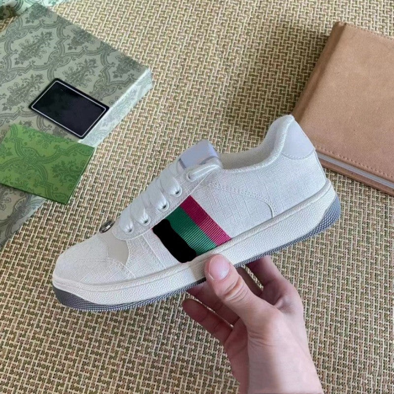 【Shoes】3色展開スニーカーフラットシューズ W12086