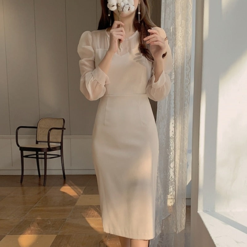 【Dress】透け感ワンピース Z7756