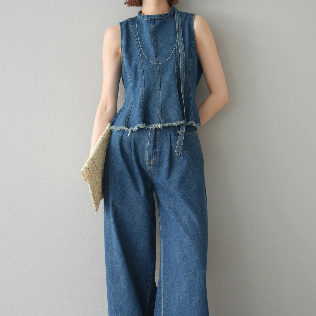 【Set】ファッションデニム2点セットT01695