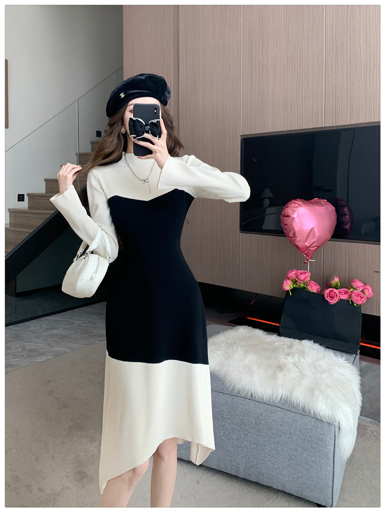【Dress】新作アイテム~切り替えデザインニットワンピース W9571
