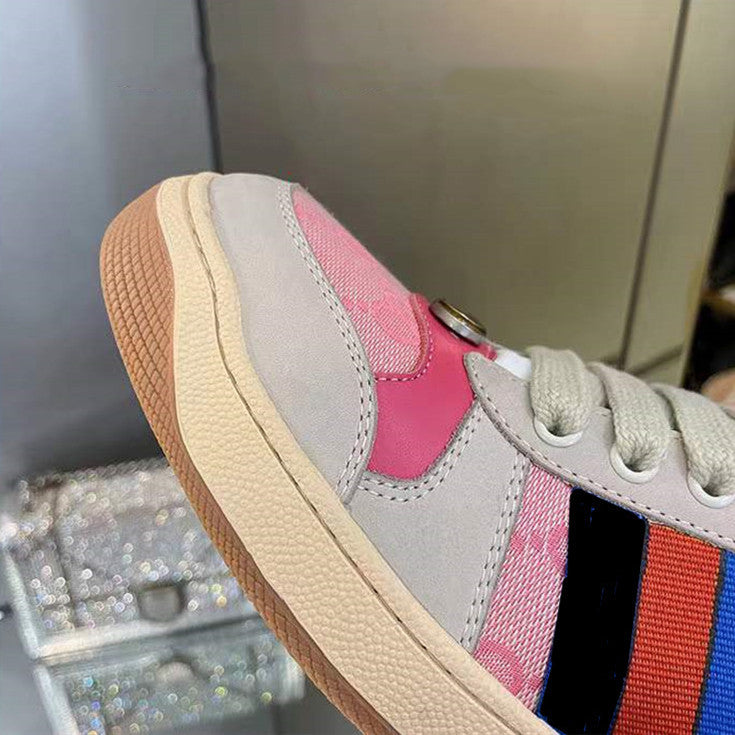 【Shoes】3色展開スニーカーフラットシューズ W12086
