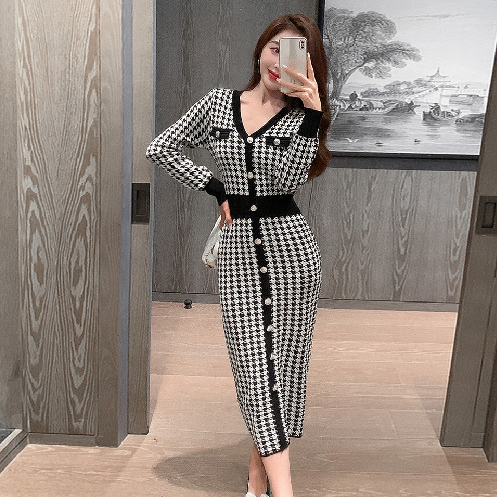 【Dress】千鳥格子ワンピース Z7675