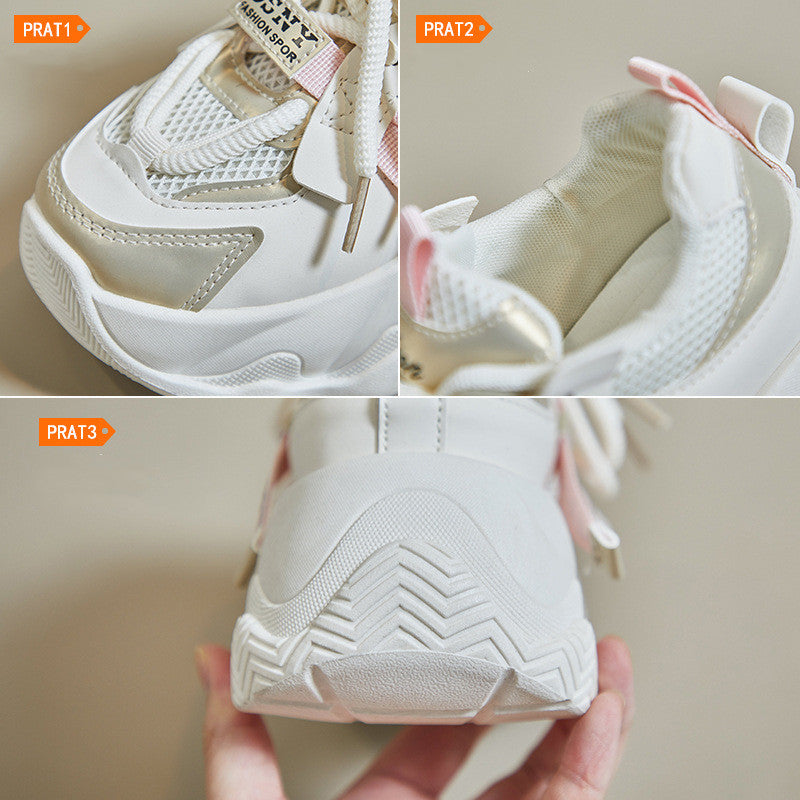 【Shoes】2色展開厚底スニーカー W11240