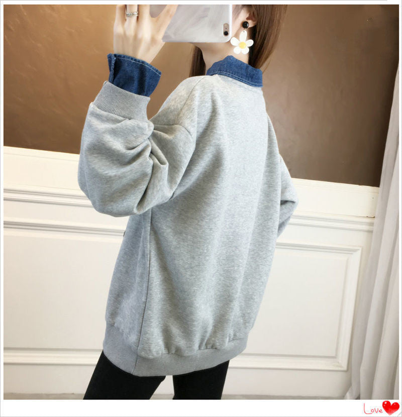 【Tops】フェイクレイヤードプルオーバー W13961