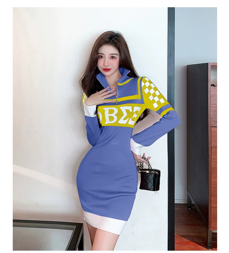 【Dress】新入荷~スタンドネックワンピース W11360
