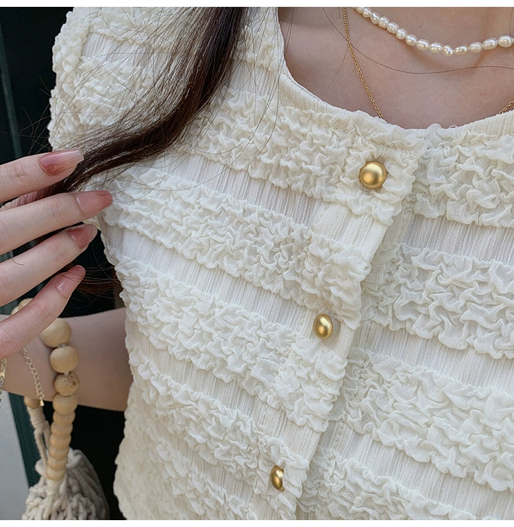 【Tops】chic半袖シャツ W11035