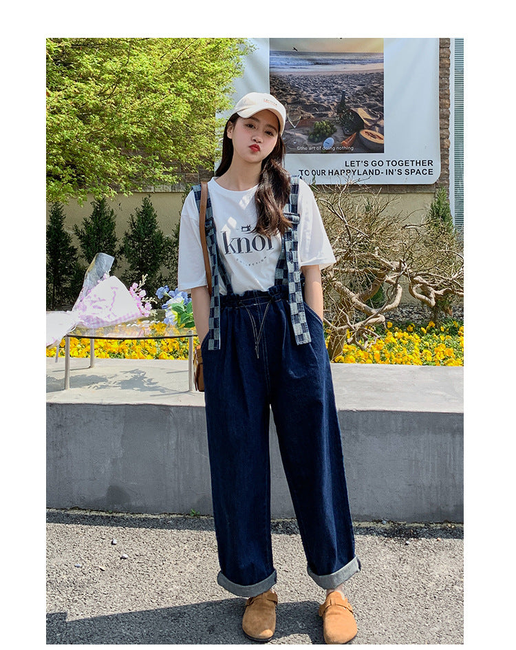 【Set】薄いデニムオーバーオール W12746