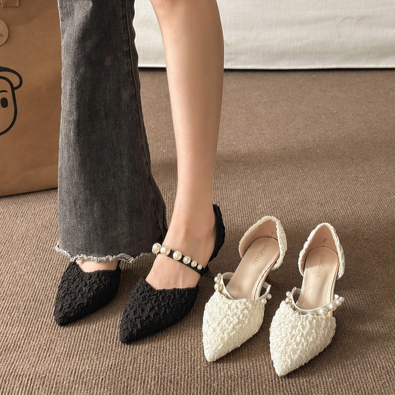 【Shoes】ツイード風パンプス W12757