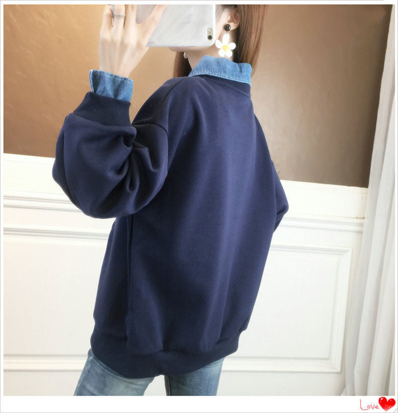 【Tops】フェイクレイヤードプルオーバー W13961