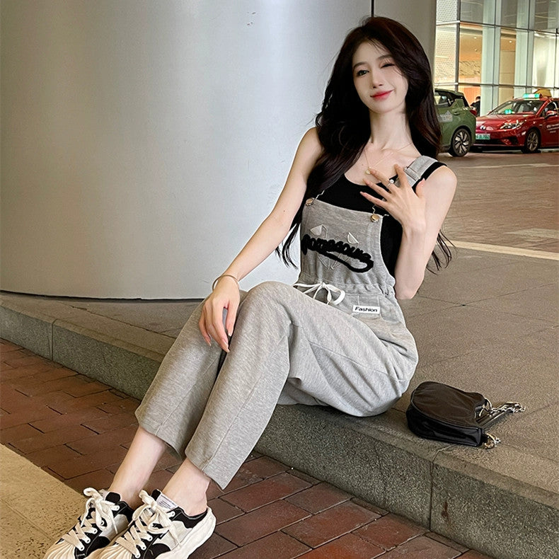 【Set】2点セット タンクトップ+ サロペット W11341