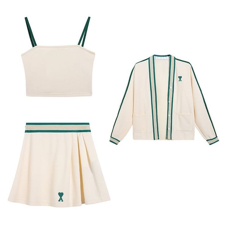 【Set】3点セット カーディガン + キャミソール + ミニスカート Z-5765