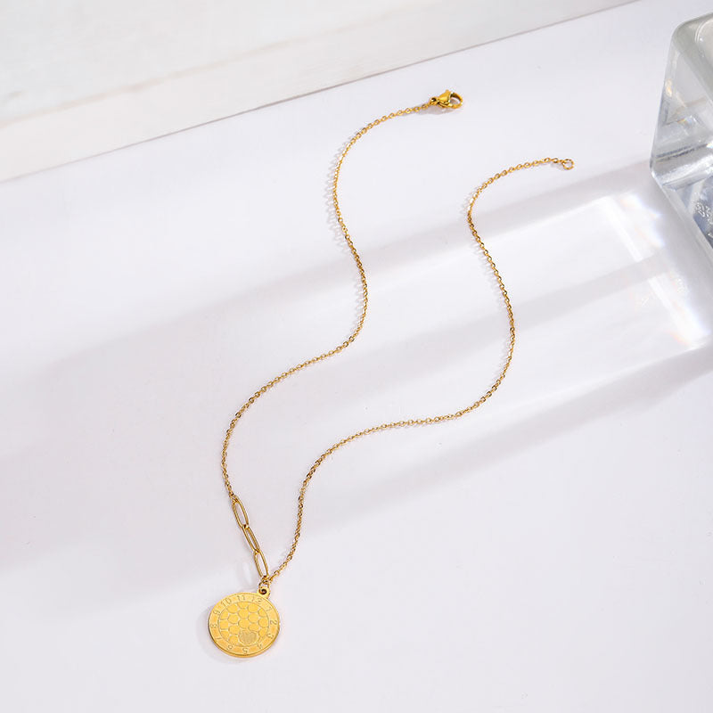 【雑貨】サークルネックレス W12157