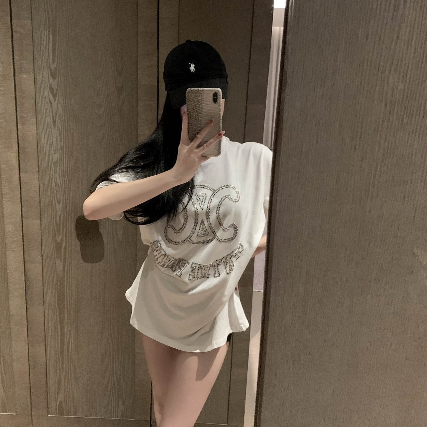 【Tops】キラキラダイヤモンドデザインTシャツ T01584